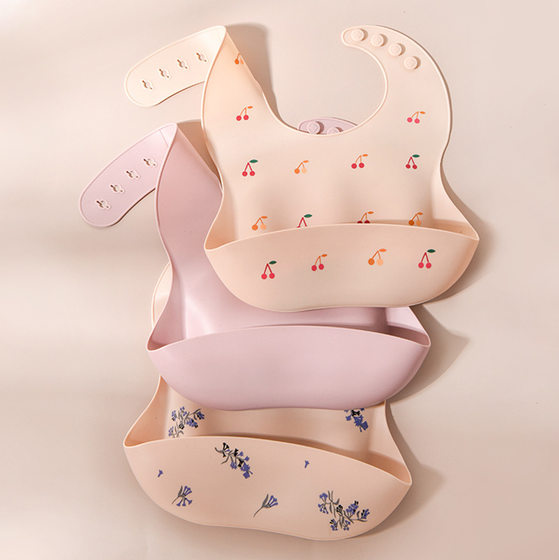 Baby Bib Waterproof Bib Children's Eating Silicone Super Soft Eating Food Pocket Baby's Slippery Pocket Children's Anti-Dirty Artifact