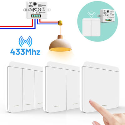 Wireless remote control switch modification wiring-free free stickers modification parts intelligent control lamps and appliances household controller