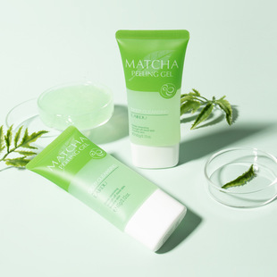 Cross-border manufacturer LAIKOU Matcha Keratin Gel 60g Cleansing Pore Face Body Scrub