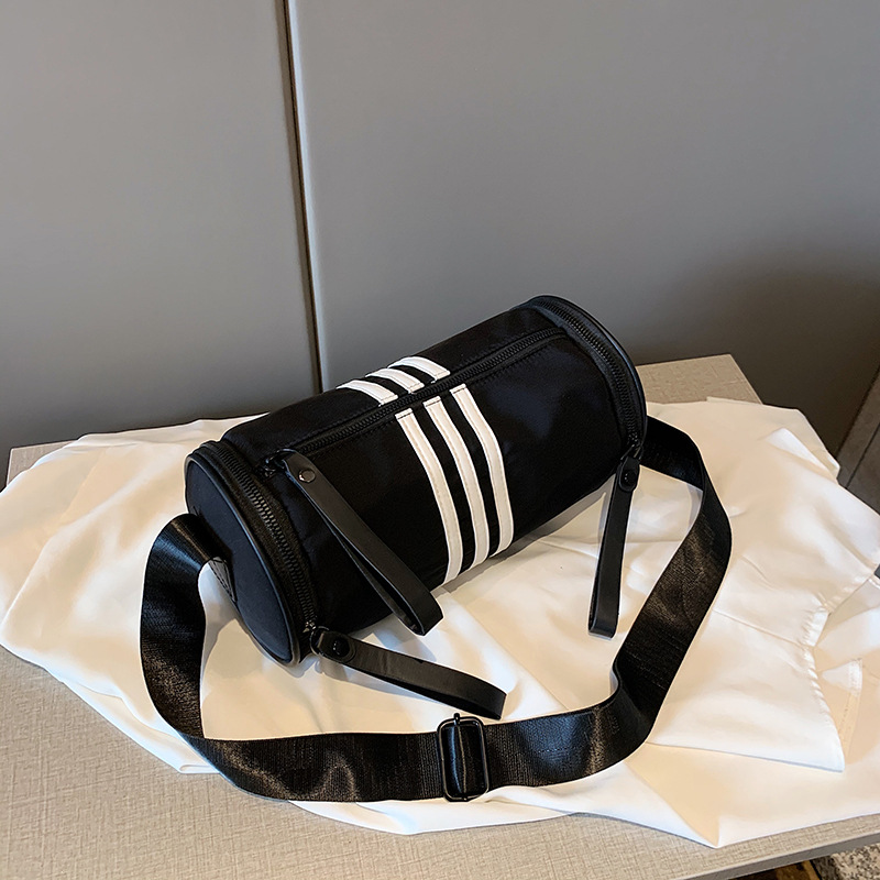 Popular Cylinder Bag 2024 New Casual Bag Women's Crossbody Bag Broadband Sports Nylon Bag Shoulder Bag