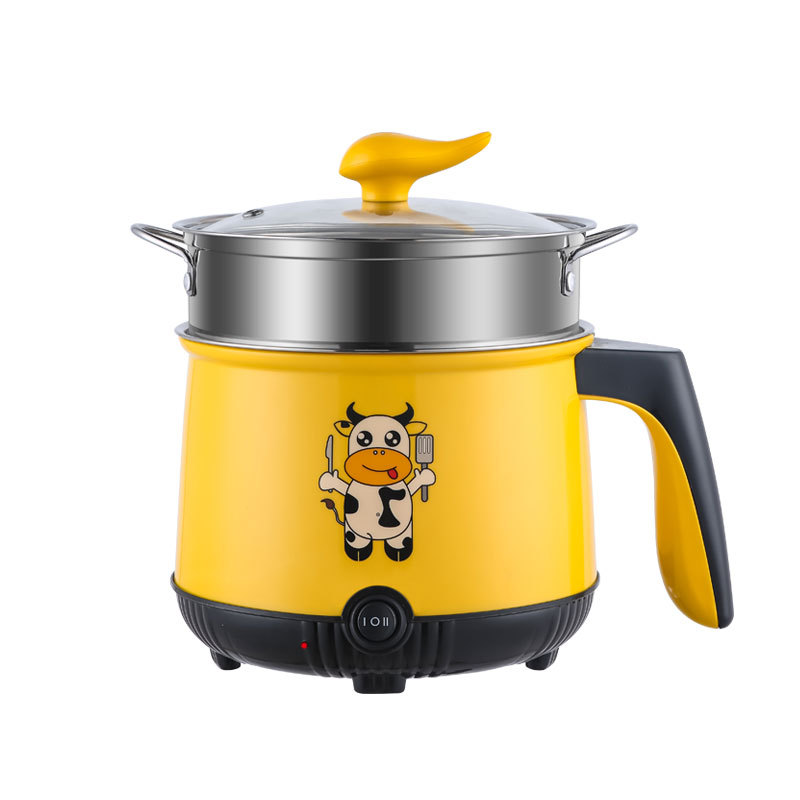 Student electric cooker dormitory multi-functional noodle cooker household integrated mini electric hot pot frying non-stick pan small electric cooker