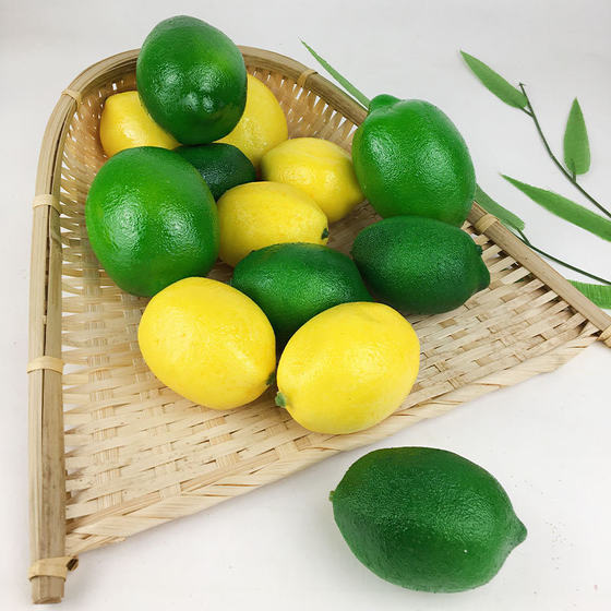 Simulation lemon fake fruit simulation yellow lemon decoration fruit milk tea shop cabinet decoration photography props