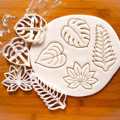 new cross-border amazon agave ivy turtle back leaf diy plastic seal mold craft embossing tool