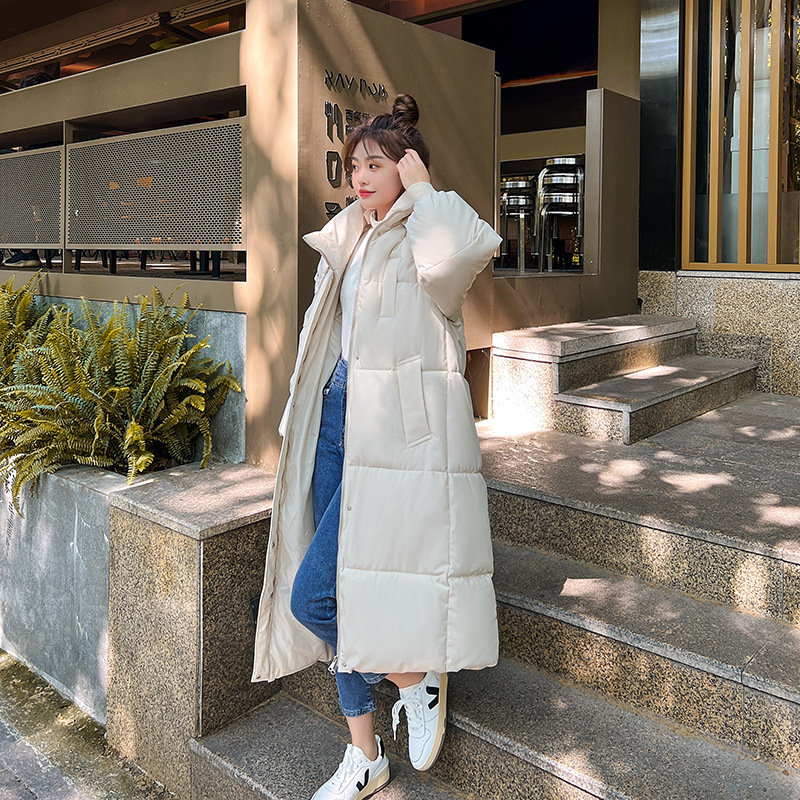 Thickened Down Cotton-padded Coat Women's Long Loose ins Hong Kong-style Bread Coat Cotton-padded Coat 2023 Winter New Cotton-padded Coat