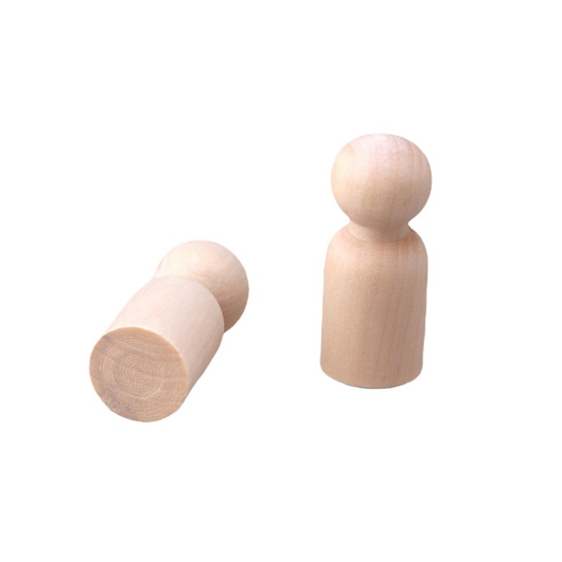 33-120mm wood color white embryo small wooden puppet boy girl wooden man children painted graffiti wooden doll