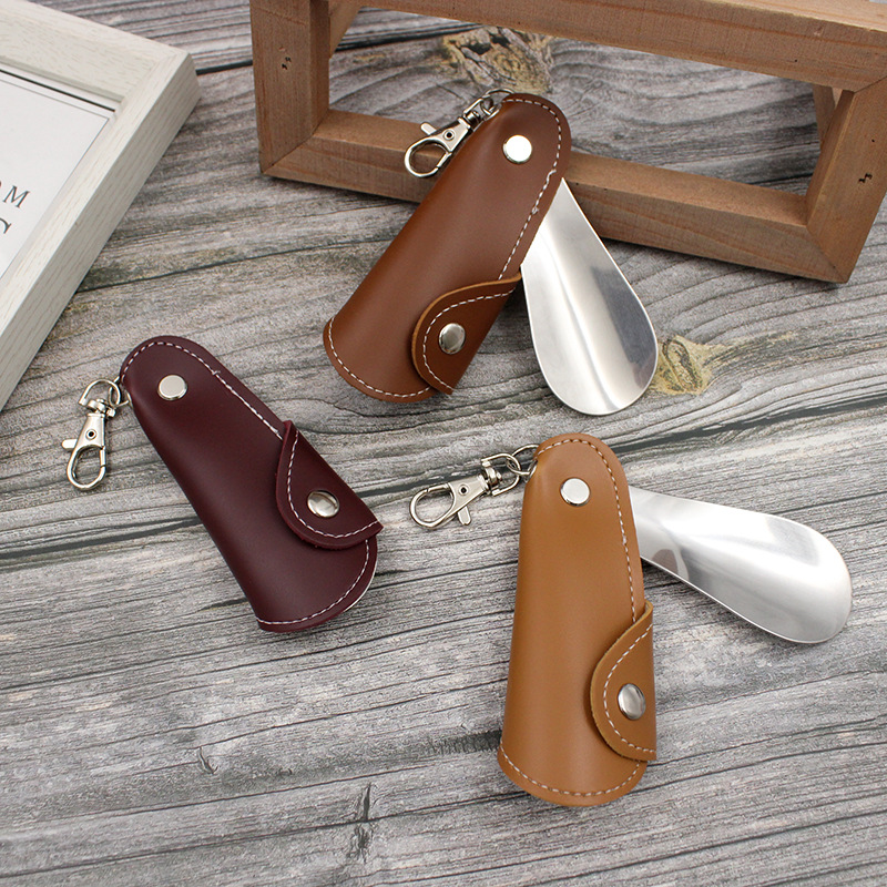 Spot leather folding shoehorn for the elderly and pregnant women portable shoe lifting device without bending over shoe wearing device shoe accessories