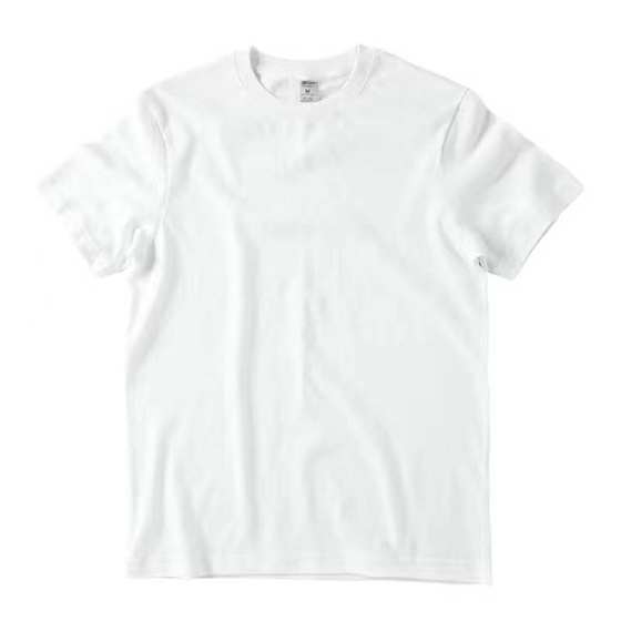 New Summer Men's Short Sleeve Solid Color Heavy Combed Cotton Round Neck Loose T-Shirt Casual Trendy Brand ins Wholesale T