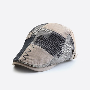 Yang Crown Stitching Plaid Niche Cap Women's Summer Sunshade Hat Men's Forward Hat Fashion Vintage