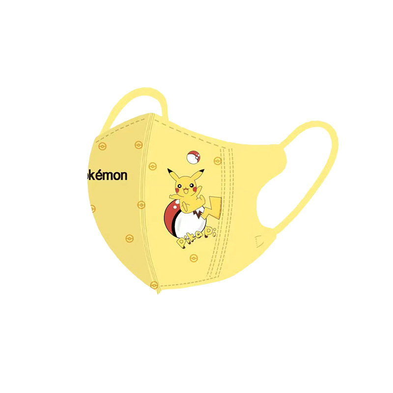 Spring and Summer New Pikachu Mask 3D Three-dimensional Children's Mask High-value Protective Mask Special Protection for School