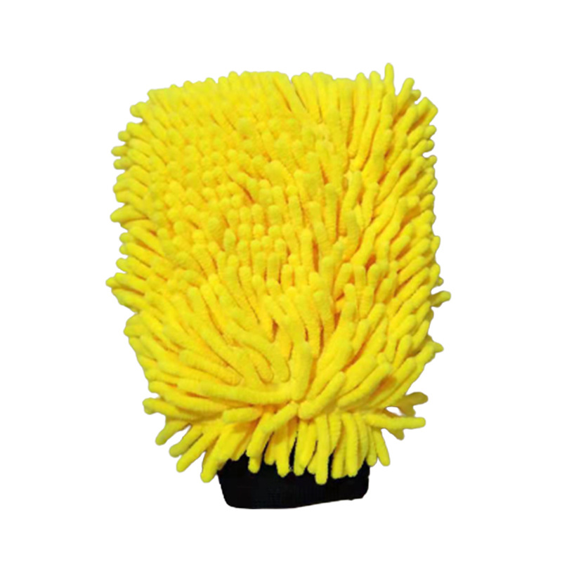 Wholesale chenille car wash gloves 100g thick not easy to damage the paint coral polishing double-sided car wash gloves