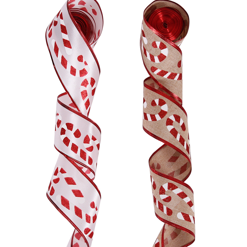 Panglică de Crăciun Panglică Ambalaj cadou de Crăciun Cutie cadou pentru brad de Crăciun Panglică decorativă_voghion.com