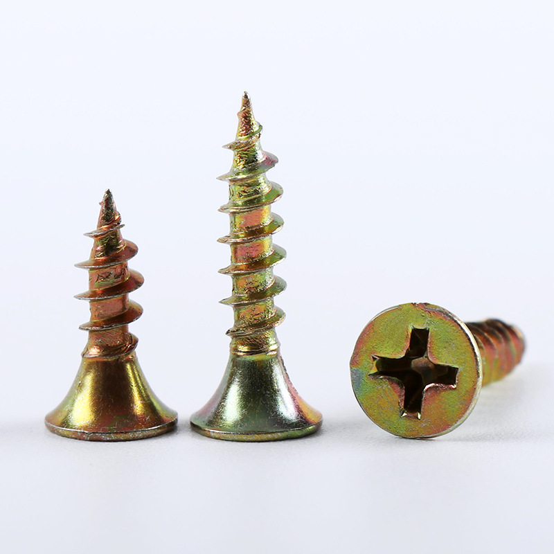 High strength self tapping screw color zinc fiberboard nail stainless steel screw M4M5 countersunk head wood screw wall panel dry wall nail