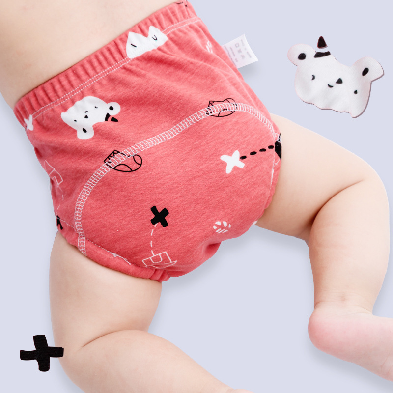 2021 Baby Training Pants Washable 6-Layer Cotton Diaper Pants Baby Diaper Pants Cotton Study Pants Summer Diaper Pants