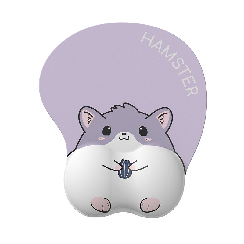 Cute hamster wrist protector mechanical keyboard holder EXCO mouse pad wrist protector silicone wrist protector mouse hand palm wrist support