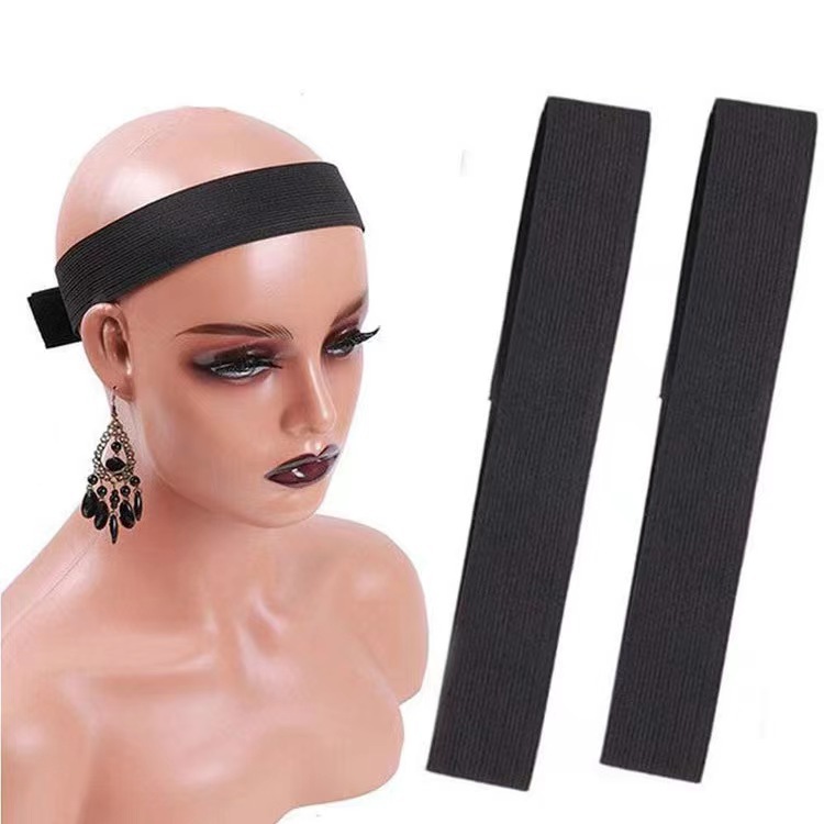 Amazon Elastic Band Velcro Wig Fixing Band Quality Assurance High Quality Black Wig Hair Band