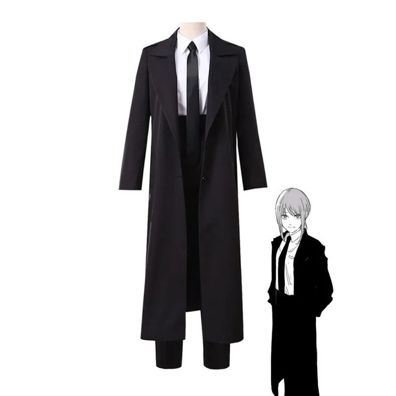 Electric Saw Man Machima Cosplay Suit Chain Saw Man Long Coat Demon Hunter Pava Cosplay Anime Costume 