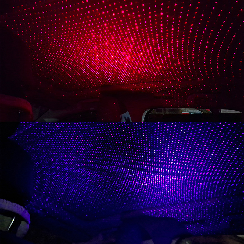 車載 USB スタースカイレーザー投影装飾雰囲気ライト LED ルーフトップフルスカイスターライト車両周囲光|undefined