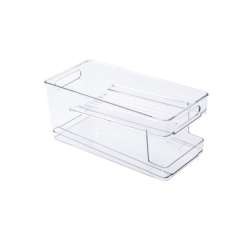 transparent-double-layer-pet-beer-coke-fridge-storage-box-rolling-beverage-storage-rack-for-household-pull-tab-can-organizer