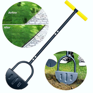 Garden Tools Hand Trimmer Shovel with Handle Half-Moon Lawn Edge Trimmer Sawtooth Hand Lawn Edge Trimmer