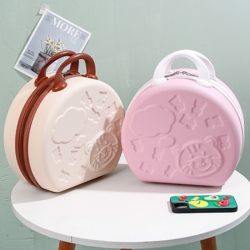 Cartoon 14-inch cosmetic case mini portable box small luggage hand gift password suitcase storage cosmetic bag