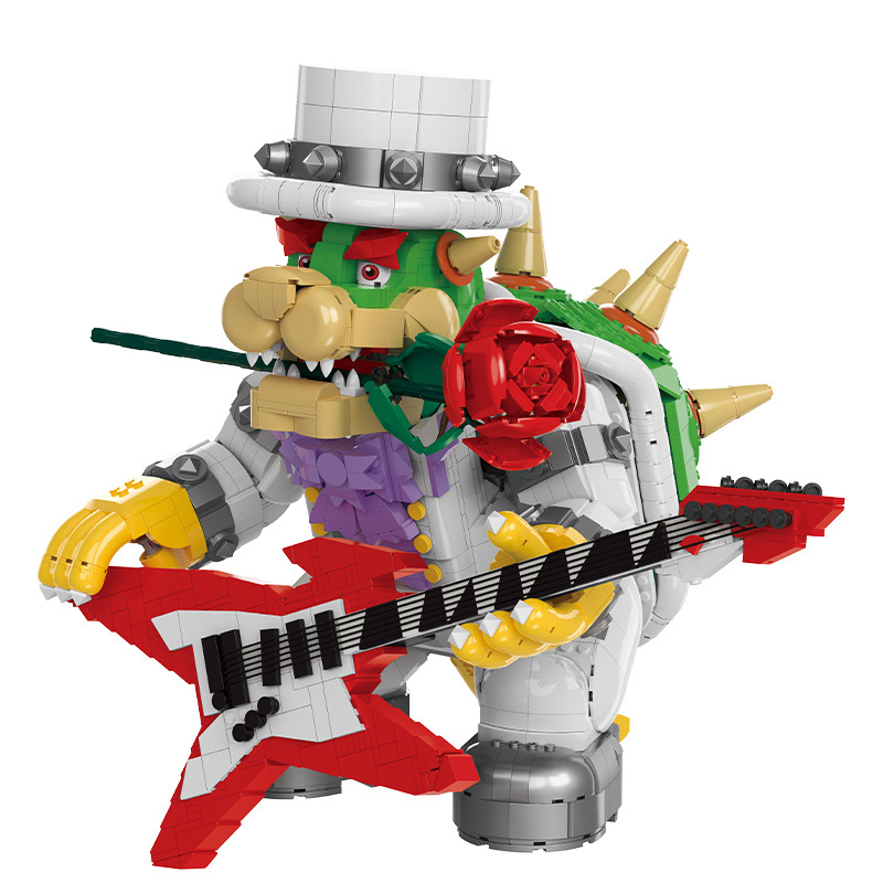 Wangao dress version cool overlord building blocks assembling toy Super Mario living room decoration large model gift