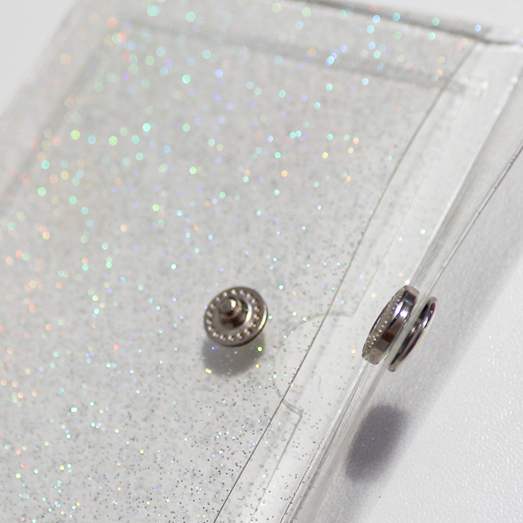 ins Style Transparent Card Holder Student Coin Purse Girl's Heart Card Holder Keychain Meal Card Bus Bank Card Holder