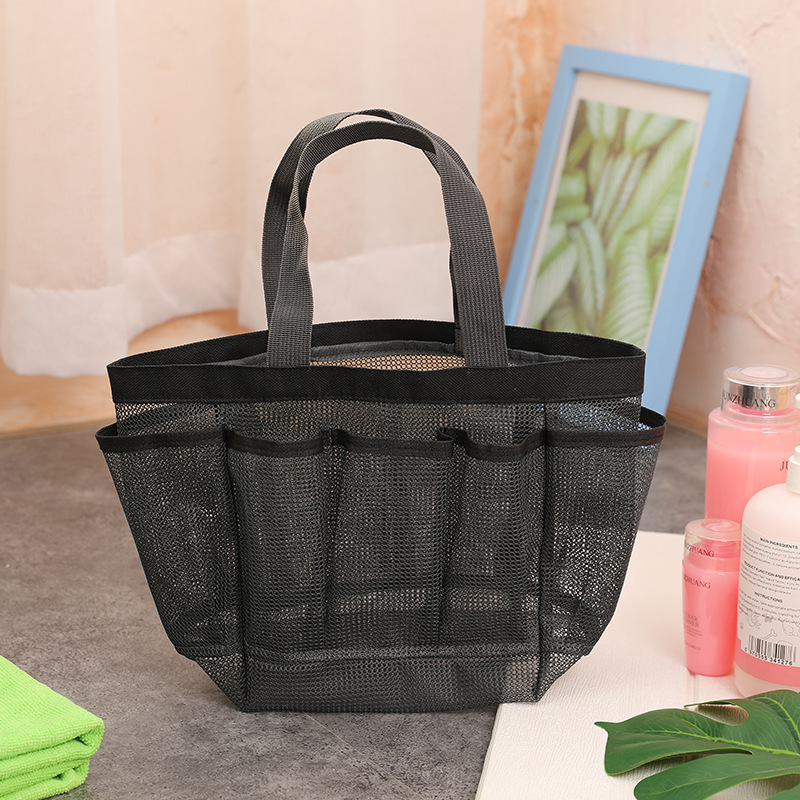 Portable bath basket bath bag foldable mesh fitness swimming storage bag large capacity portable beach bag