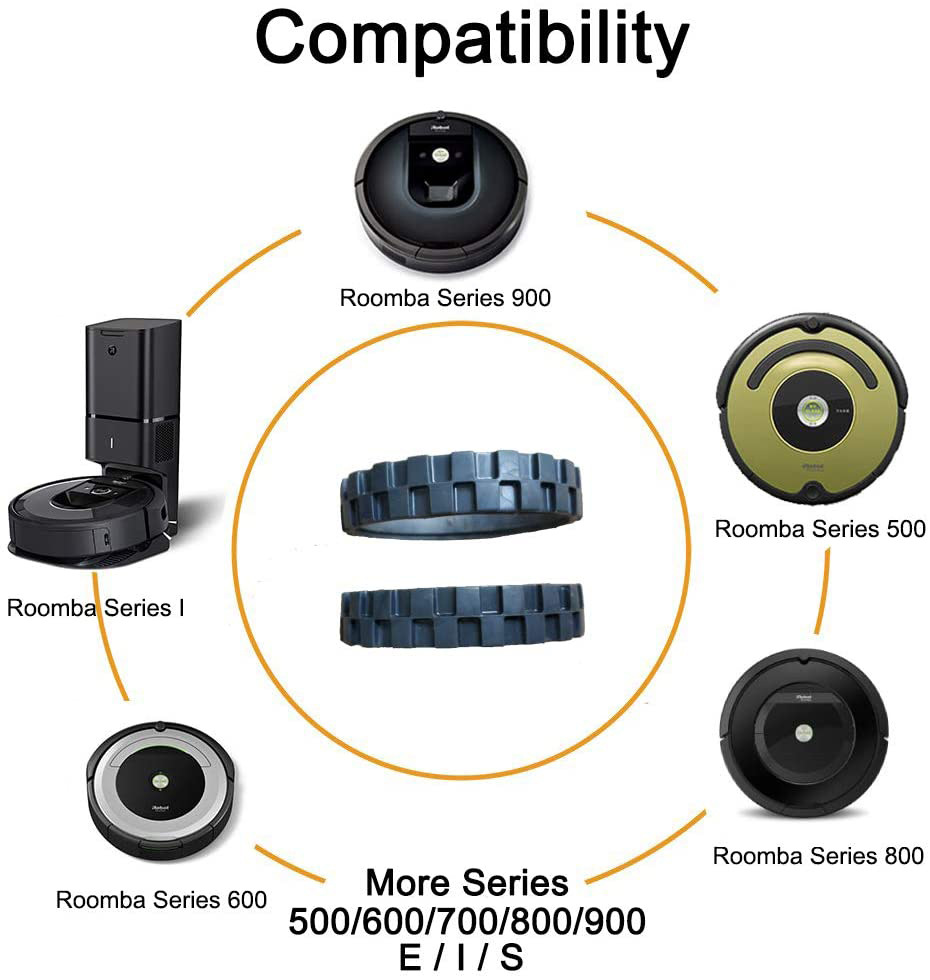 Adapted to irobot roomba sweeping robot tires 5/6/7/8/9 Series anti-skid and anti-wear tire leather