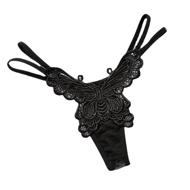 Japanese Style Sexy Underwear Women's Embroidered Transparent Temptation G-string Hot Hollow Out Low Waist Sexy Adult T-pants