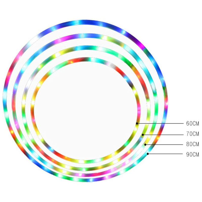 新しいスマート Led カラフルなフラフープフィットネス整形子供のおもちゃパフォーマンス小道具スポーツアウトドアその他のフィットネス機器|undefined