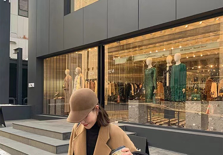 2022 Camel Woolen Coat Women's Mid-length Autumn and Winter Elegant Korean Fashion Double-breasted Woolen Coat Trendy_voghion.com
