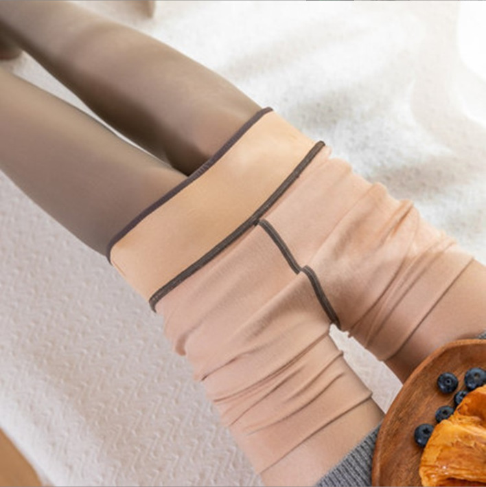 New Arrival Spring and Autumn Casual Comfortable Warm Sexy Silk Stockings Internet Celebrity Solid Color Skin-transmitting Pants Black Silk Stockings