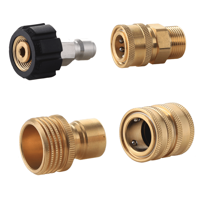 Amazon hot sale 3/4 thread American standard copper quick connector high pressure car washing machine 3/8inch water gun conversion connector