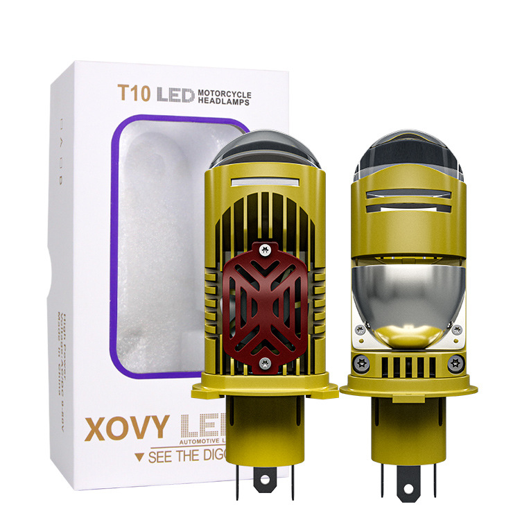 M01J direct plug-in bright H4 double lens car led headlight motorcycle spotlight dual light far and near integrated front