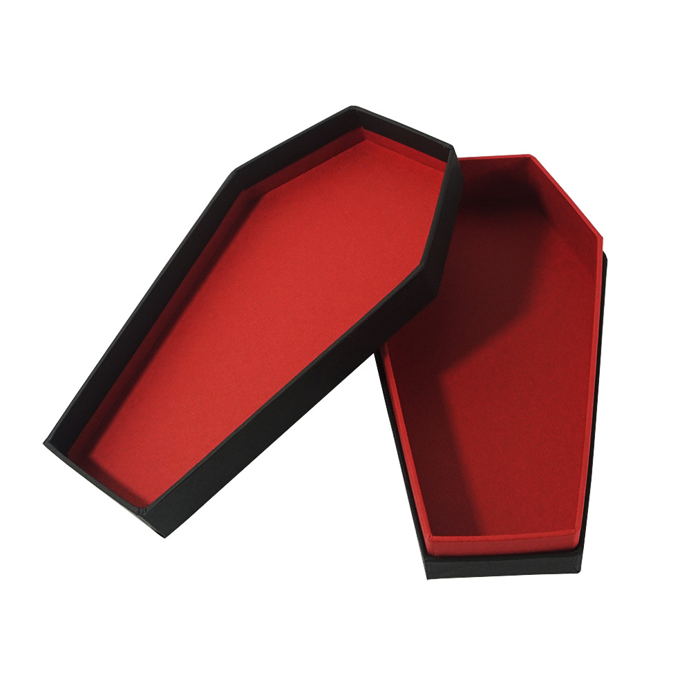 Mini Halloween Cardboard Coffin Shape High Quality Packaging Gift Shipping Snack Box with Lid Gift Box