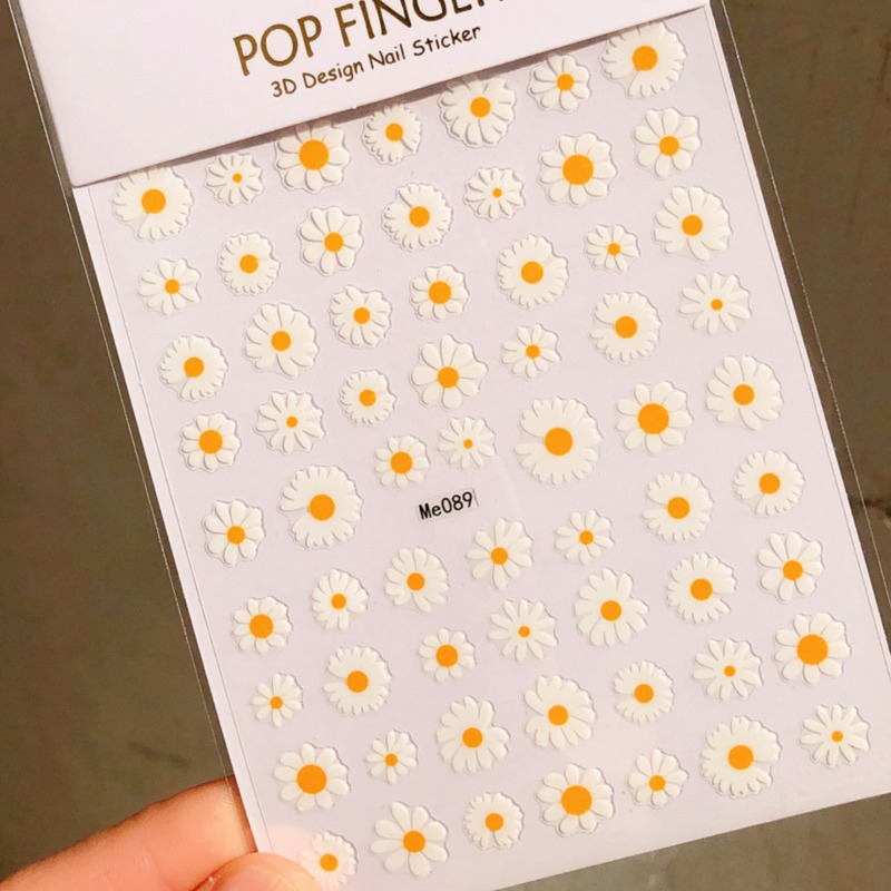 Daisy nail stickers cross-border e-commerce manufacturers spot small flower Daisy nail stickers ME084-096
