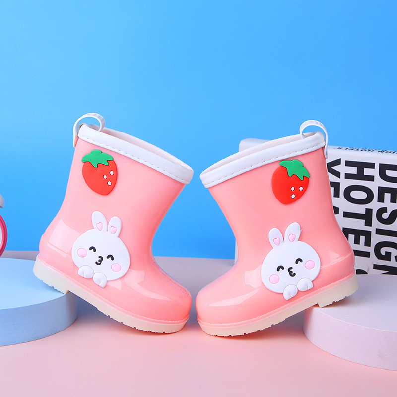 New children's rain boots cartoon waterproof plus velvet warm and comfortable rubber shoes manufacturers wholesale custom boys and girls rain boots