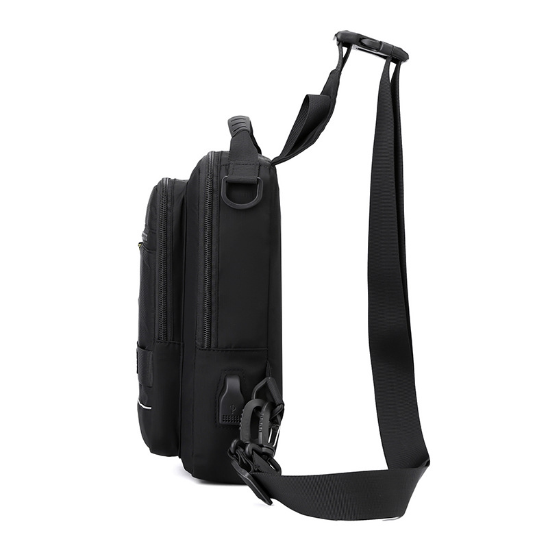 New Men's Chest Bag Outdoor Functional Crossbody Bag European and American Trend Shoulder Bag Multi-functional Small Backpack for Cross-Border