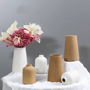 Nordic ins Style Dried Flower Vase Creative Desktop Flower Arranging Ornaments Living Room Coffee Table Light Luxury Ceramic Home Decorations