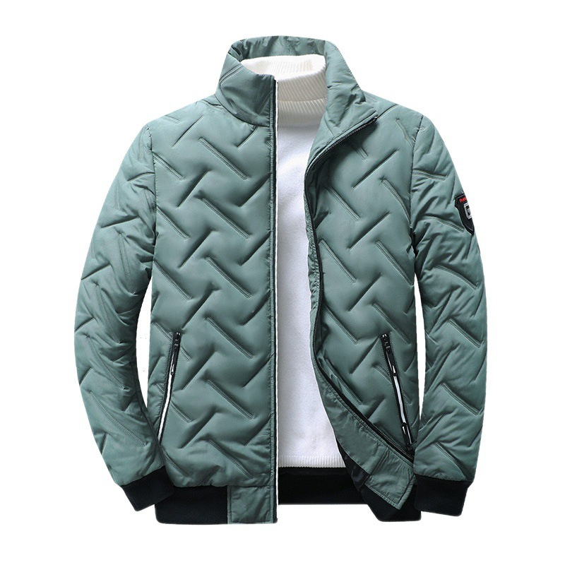 Cross-border men's coat autumn and winter new men's cotton-padded clothes Korean fashion short stand collar light men's cotton-padded jacket manufacturers