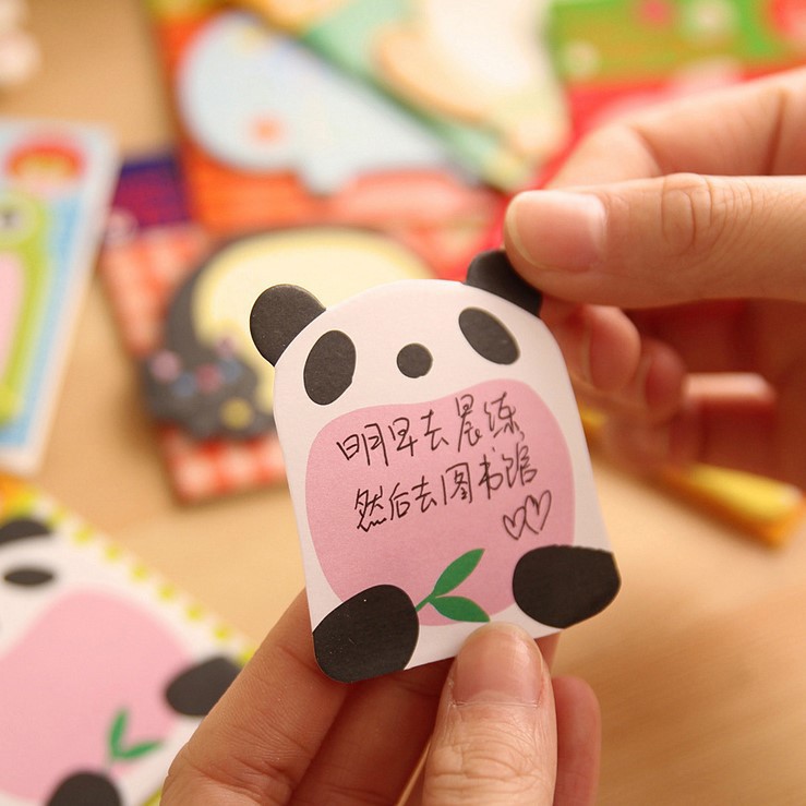 Creative cartoon animal Post-it notes n times student message tearable note book wholesale Children's Day reward gift