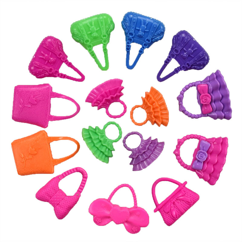 32 Piece Set Dress Up Set Lele Barbie Doll Accessories Clothing Universal Children's Toy Shoes Crown Bag