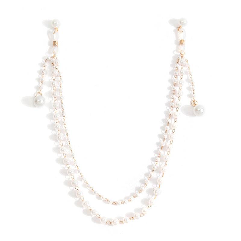 European and American Personality Exaggerated Nipple Chain Body Chain Accessories Women's Cross-border Nightclub Sexy Milk Chain Imitation Pearl Tassel Chest Chain