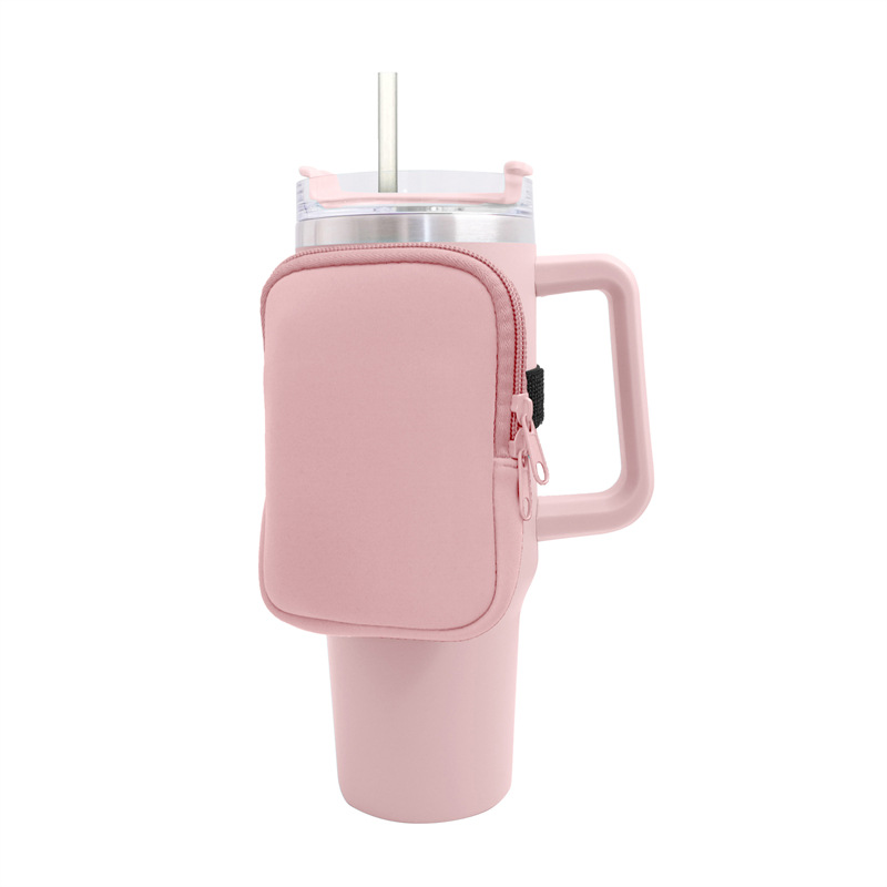 Cross-border new neoprene 40oz ice bully cup cover coin purse diving material non-slip elastic thermos cup cover