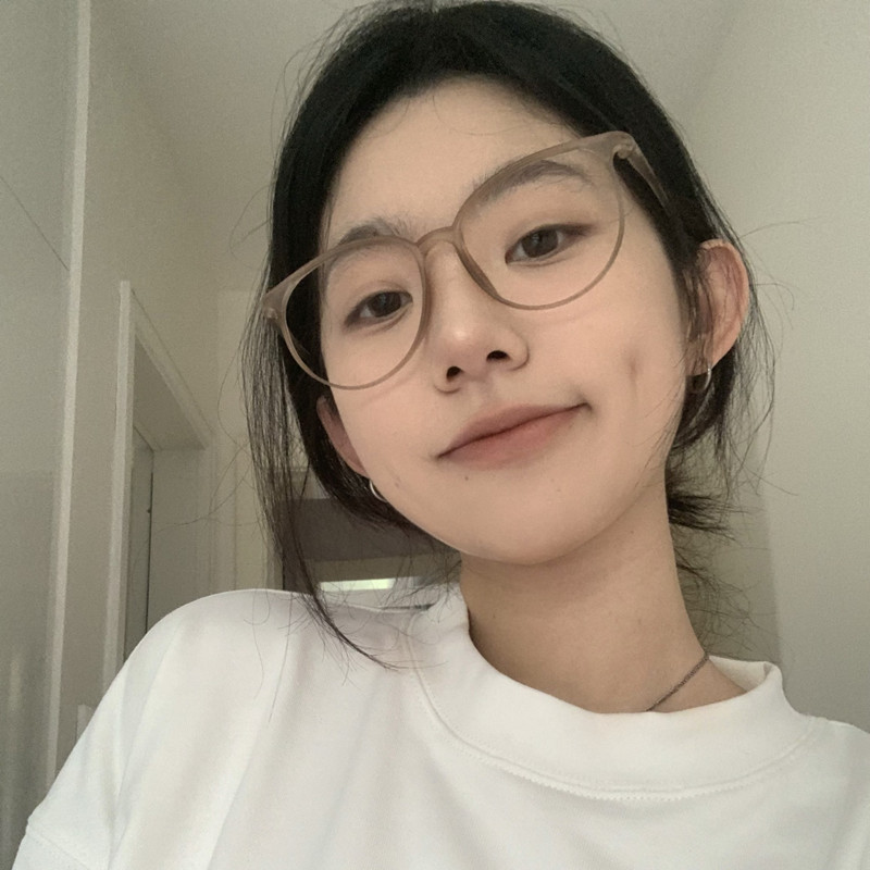 Large frame ultra-light TR glasses myopia women's anti-Blue Ray anti-radiation plain face slimming Korean style glasses frame plain tide