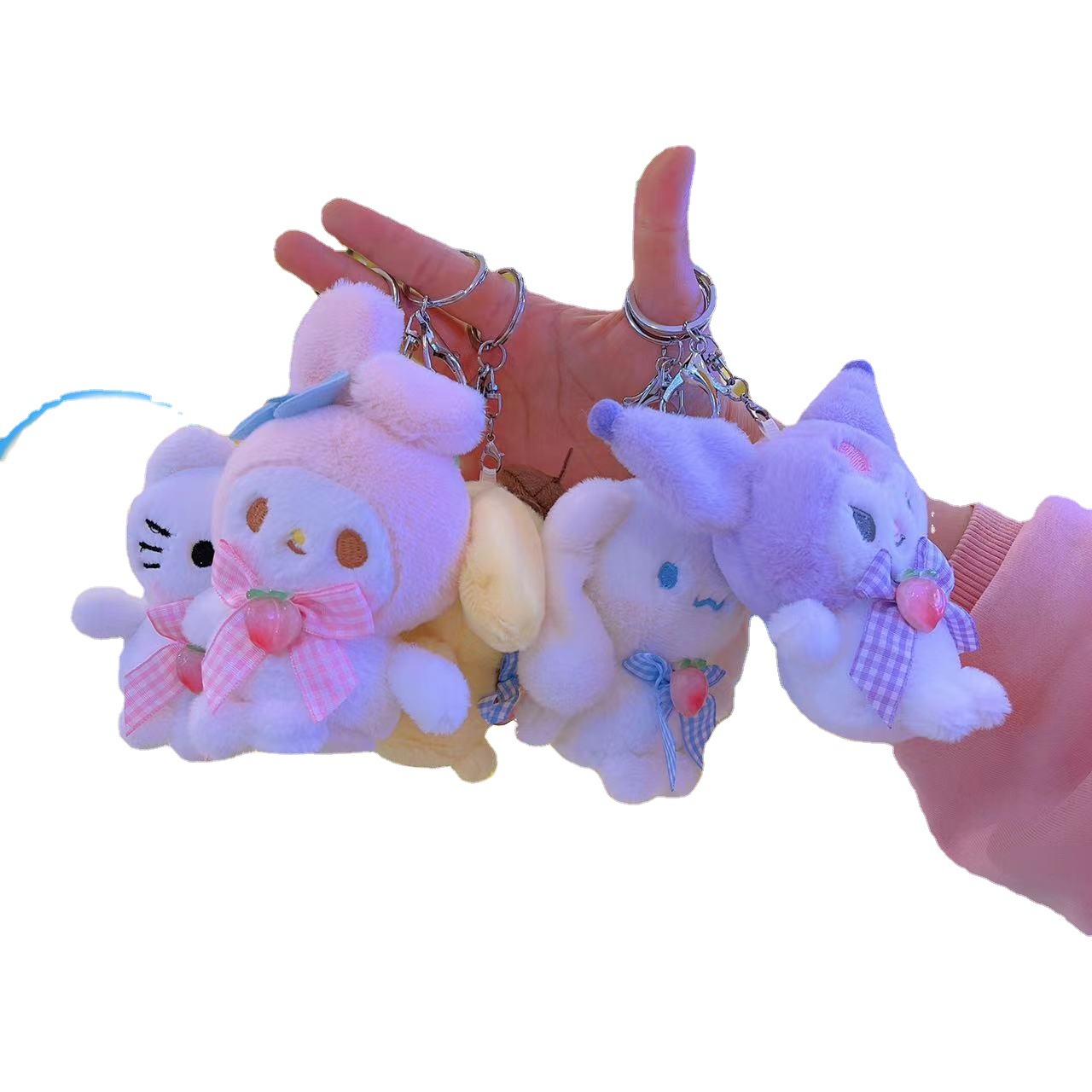 Интернет-знаменитая милая девушка сердце Sanrio кукла плюшевый брелок куломи в виде собаки Yugui Кулон Кольцо для волос Веревка кукла