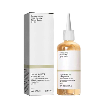 LUNOON Ethanol Glycolic Acid Skin Toner for Acne Moisturizing Skin 7% Glycolic Acid Skin Toner
