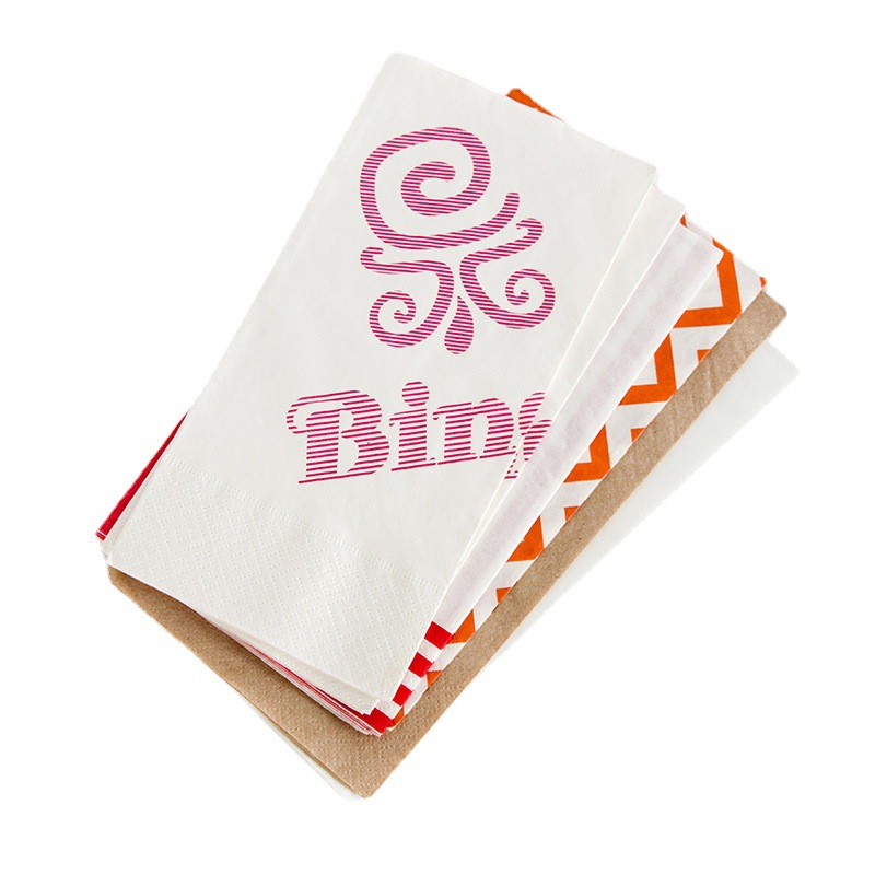 Color napkin square tissue advertising printing tissue printable LOGO hotel Western food cafe 40*40