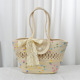 Color dot hollow bag with silk scarf 35*20
