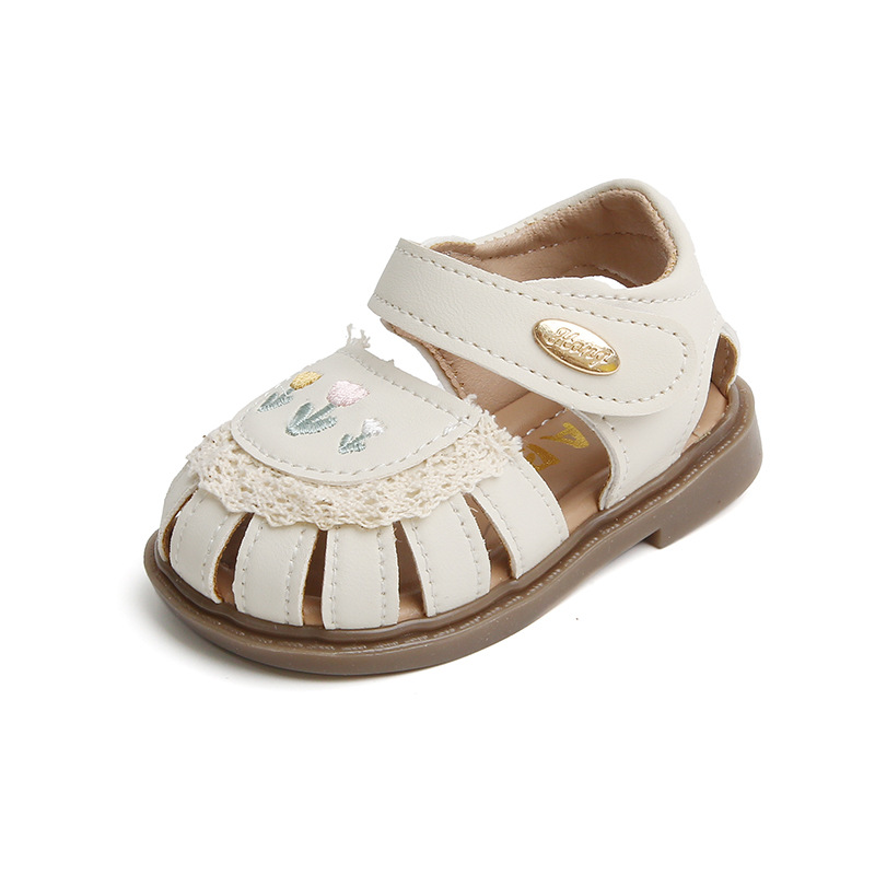 Summer New Baby Toddler Shoes Sandals Soft Bottom Toe Girls' Baby Shoes Princess Shoes Toddler Lace